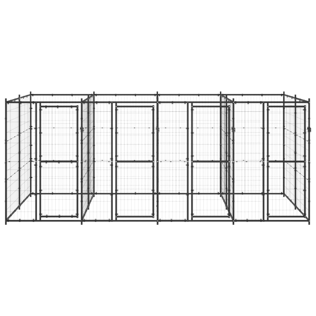 Outdoor Dog Kennel Steel 9.68 m