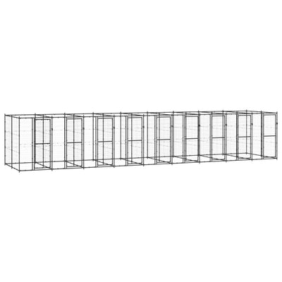 Outdoor Dog Kennel Steel 21.78 m