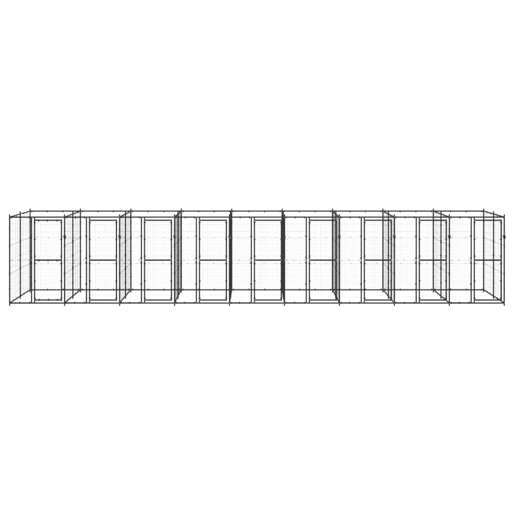 Outdoor Dog Kennel Steel 21.78 m