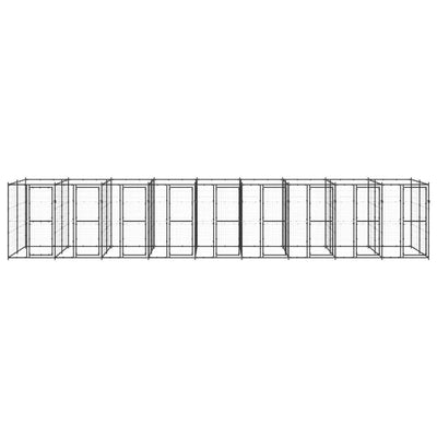 Outdoor Dog Kennel Steel 21.78 m