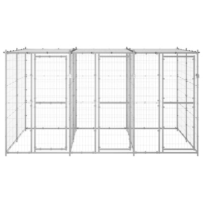 Outdoor Dog Kennel  with Roof 7.26 m