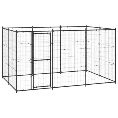 Outdoor Dog Kennel Steel 7.26 m