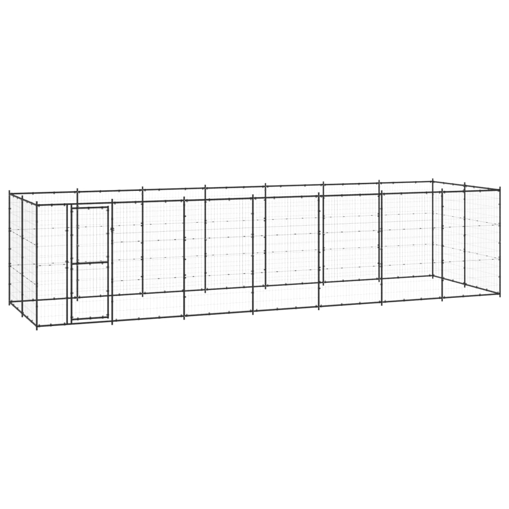 Outdoor Dog Kennel Steel 16.94 m