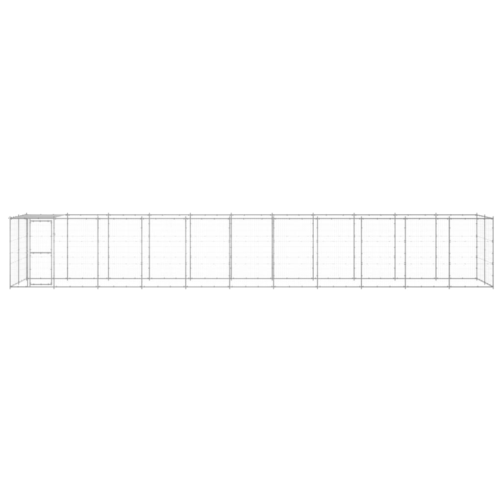 Outdoor Dog Kennel with Roof 26.62 m