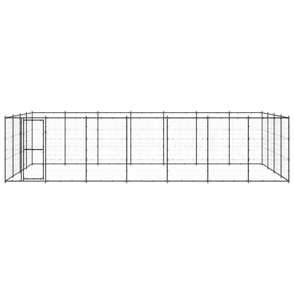 Outdoor Dog Kennel Steel 33.88 m