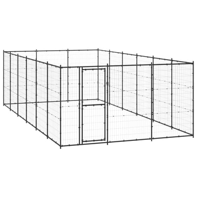 Outdoor Dog Kennel Steel 21.78 m