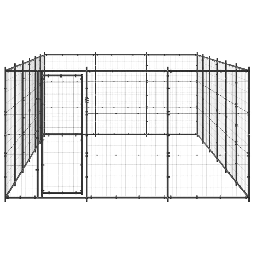 Outdoor Dog Kennel Steel 21.78 m