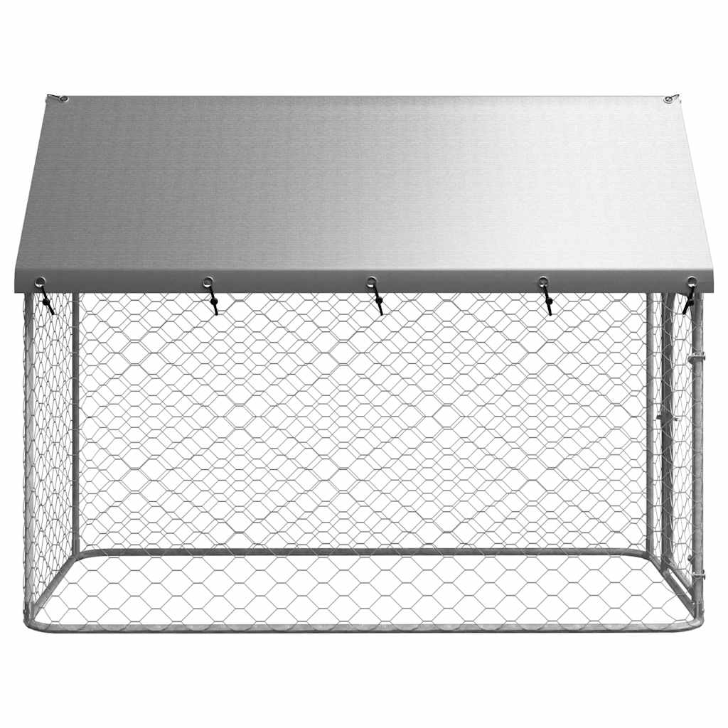Outdoor Dog Kennel With Roof 200X100X150cm