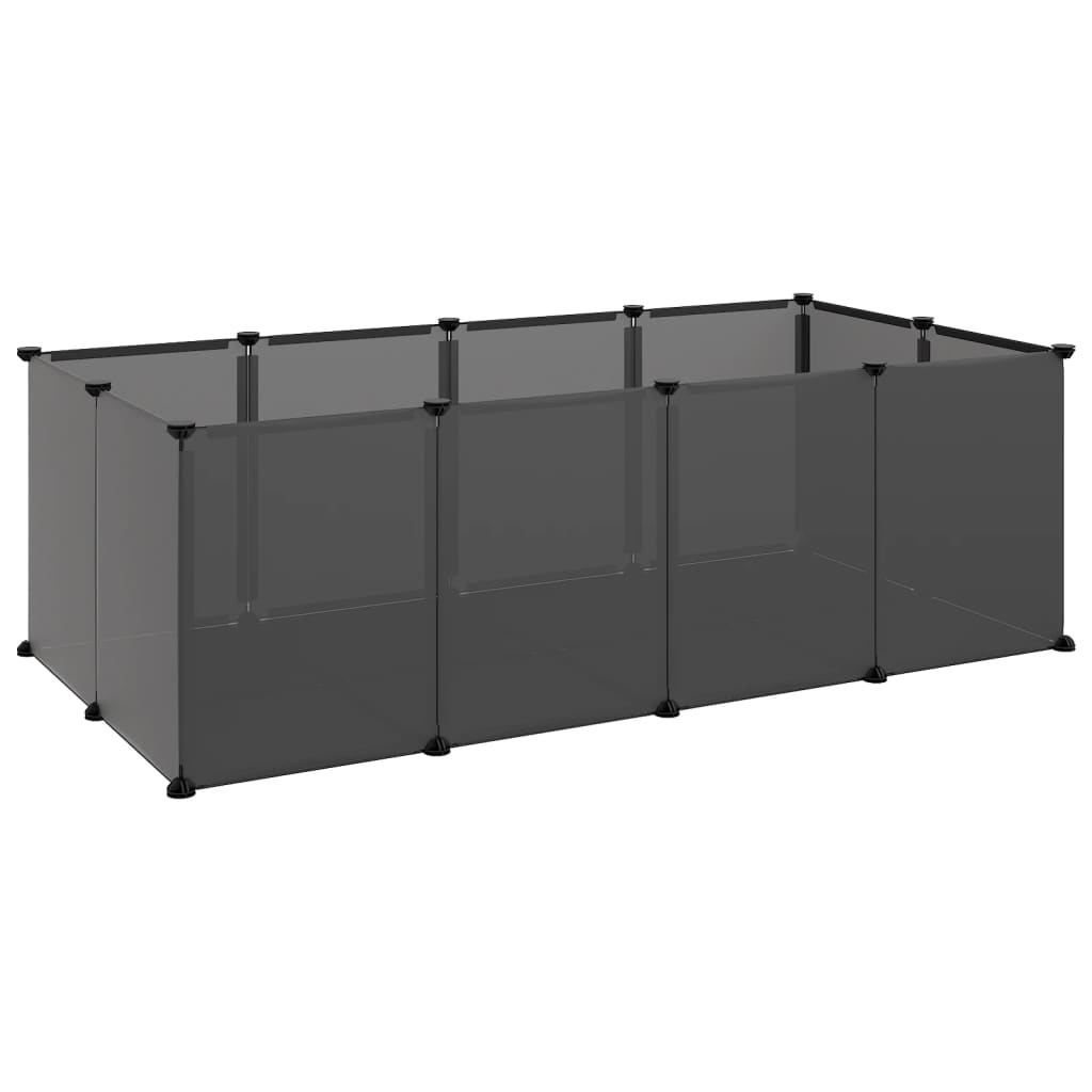 Small Animal Cage Black 144x74x46.5 cm and
