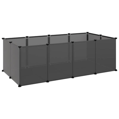 Small Animal Cage Black 144x74x46.5 cm and
