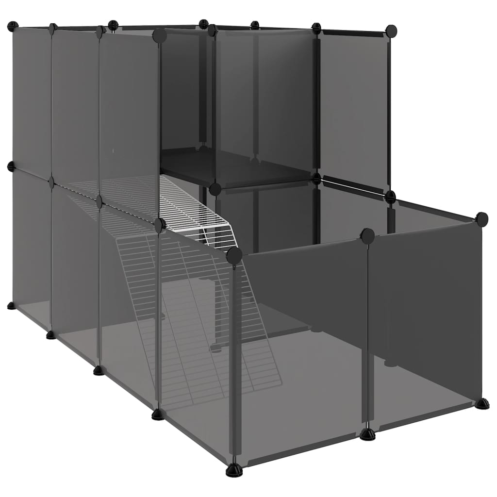 Andala Pets Small Animal Cage Black 142x74x93 cm and