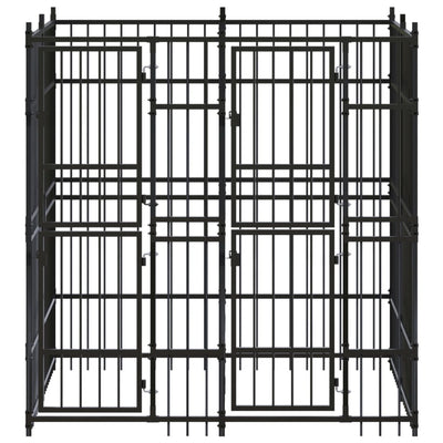 Outdoor Dog Kennel Steel 3.69 m