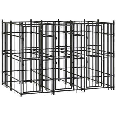 Outdoor Dog Kennel Steel 5.53 m