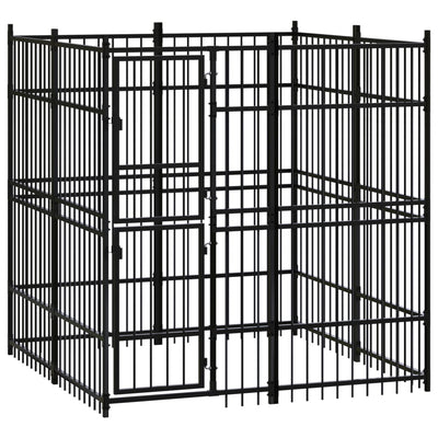 Outdoor Dog Kennel Steel 3.69 m