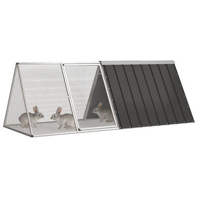 Rabbit Cage Dark Grey 201.5x80.5x71 cm