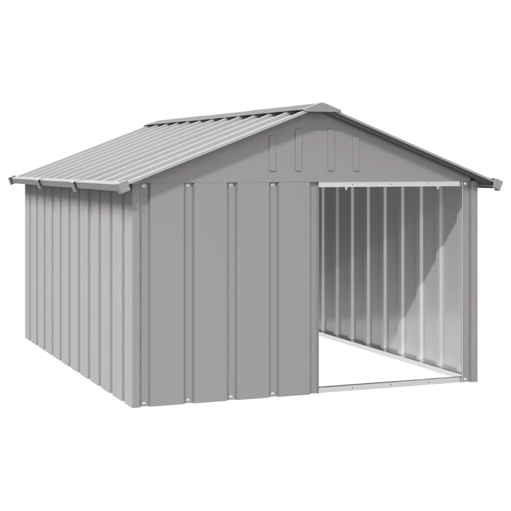 Andala Pets Dog House Grey 116.5x153x81.5 cm Galvanised Steel
