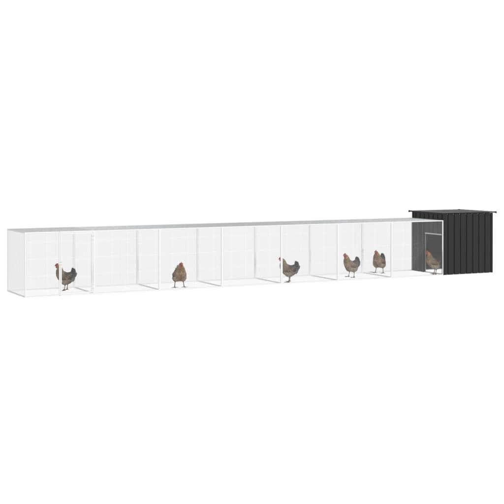 Chicken Cage Dark Grey 800x91x100 cm
