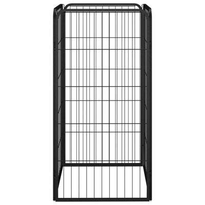 Dog Playpen 4 Panels Black 50x100 cm