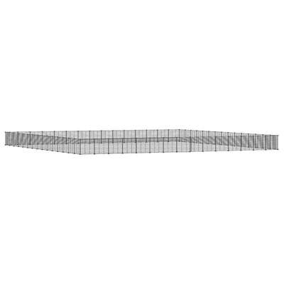 60-Panel Pet Cage with Door Black 35x35 cm
