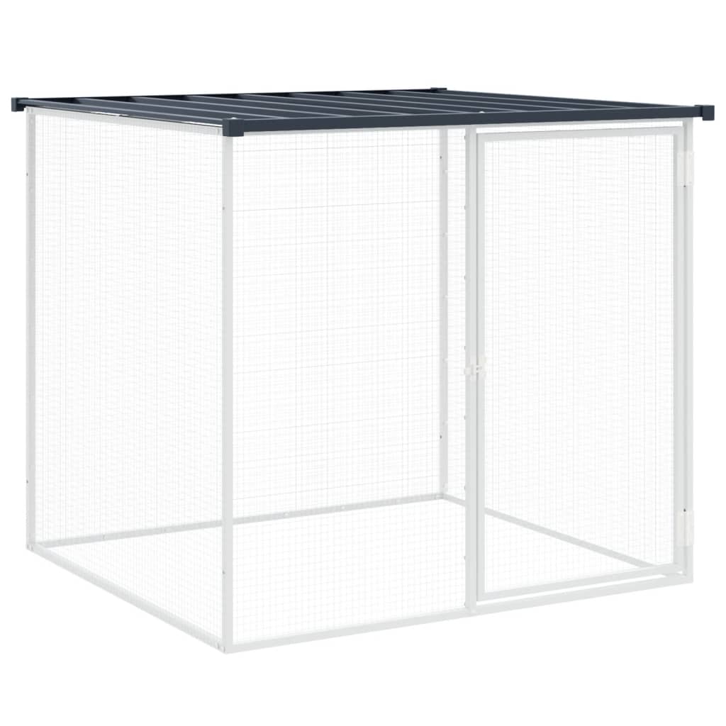 Chicken Cage with Roof Dark Grey 103x98x90 cm