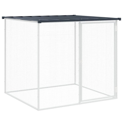 Chicken Cage with Roof Dark Grey 103x98x90 cm