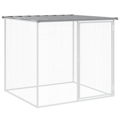 Chicken Cage with Roof Light Grey 103x98x90 cm