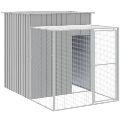 Chicken Cage with Run Light Grey 165x251x181 cm
