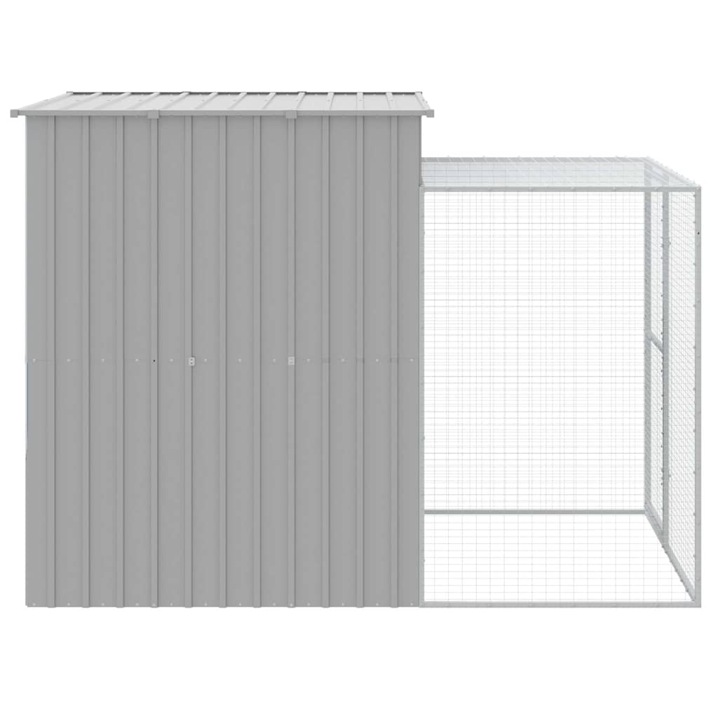 Chicken Coop With Run Dark Grey 165X251X181cm