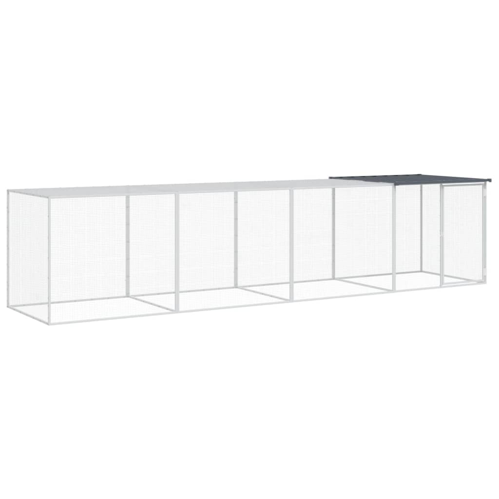 Chicken Cage with Roof Dark Grey 403x98x90 cm