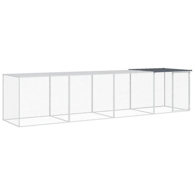 Chicken Cage with Roof Dark Grey 403x98x90 cm