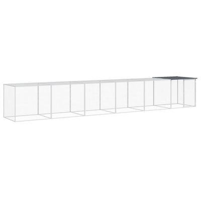 Chicken Cage with Roof Dark Grey 603x98x90 cm
