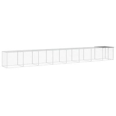 Chicken Cage with Roof Light Grey 803x98x90 cm
