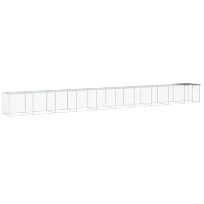 Chicken Cage with Roof Light Grey 1003x98x90 cm