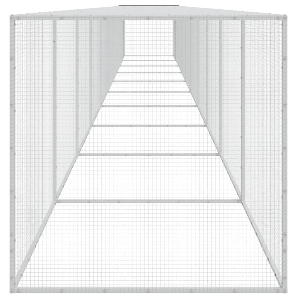 Chicken Coop With Roof Light Grey 1003X98X90cm