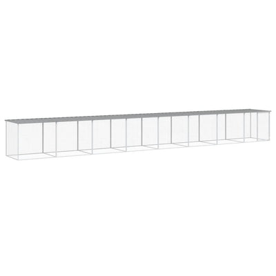 Chicken Cage with Roof Light Grey 803x98x90 cm