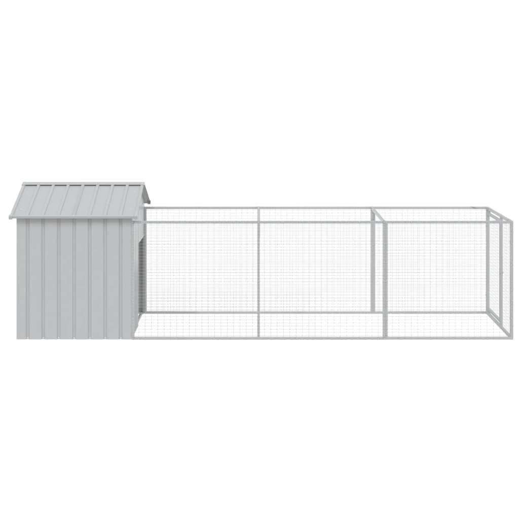 Dog House with Roof Dark Grey 117x405x123 cm