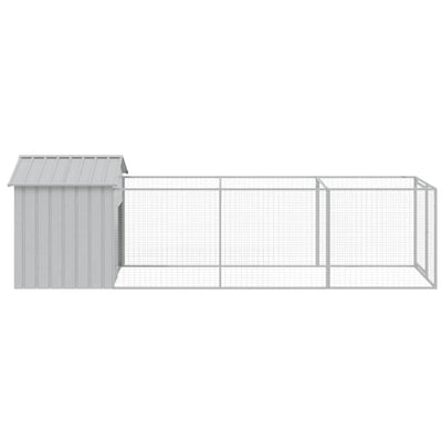 Dog House With Roof Light Grey 117X405X123cm