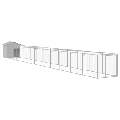 Dog House with Roof Light Grey 117x1221x123 cm