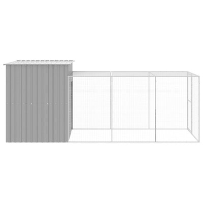 Chicken Coop With Run Light Grey 165X455X181cm