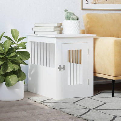 Dog Crate Furniture White 45x62x59 cm