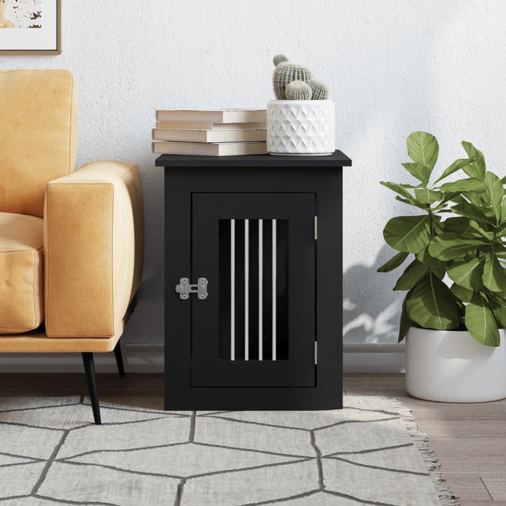 Dog Crate Furniture Black 45X62X59cm