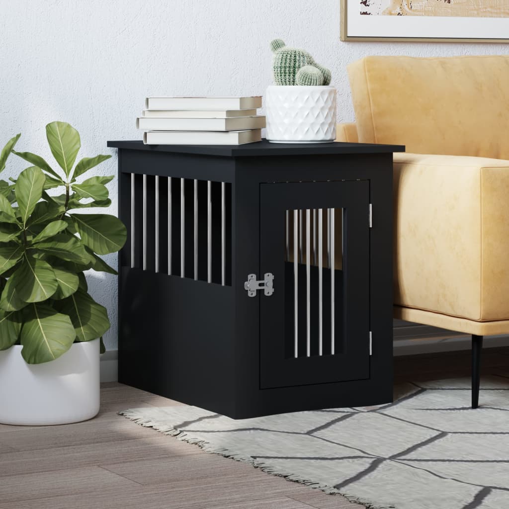 Andala Pets Dog Crate Furniture Black 45x62x59 cm Engineered Wood