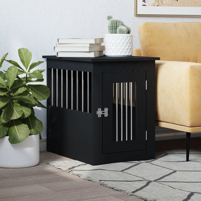 Dog Crate Furniture Black 45x62x59 cm