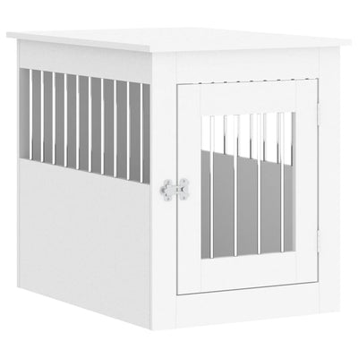 Dog Crate Furniture White 55x75x65 cm