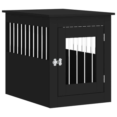 Dog Crate Furniture Black 55x75x65 cm