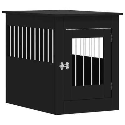 Dog Crate Furniture Black 55x80x68 cm
