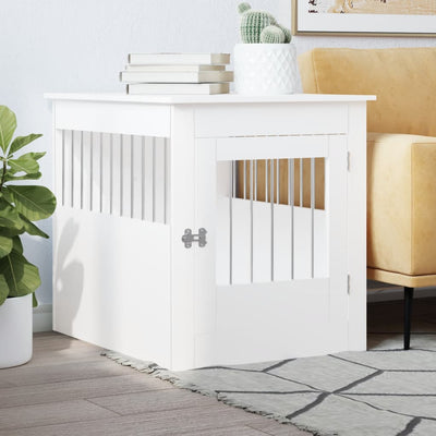 Dog Crate Furniture White 64.5x80x71 cm