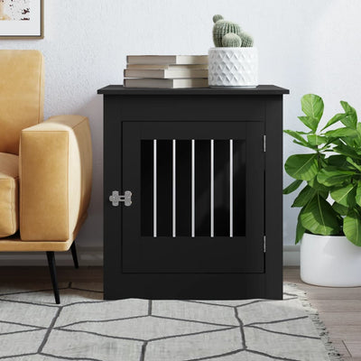 Dog Crate Furniture Black 64.5X80X71cm