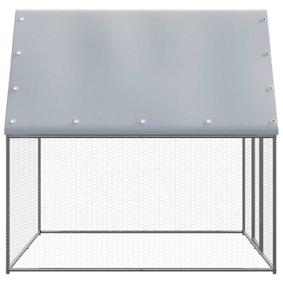 Chicken Coop Silver And Grey 2X2X2 M
