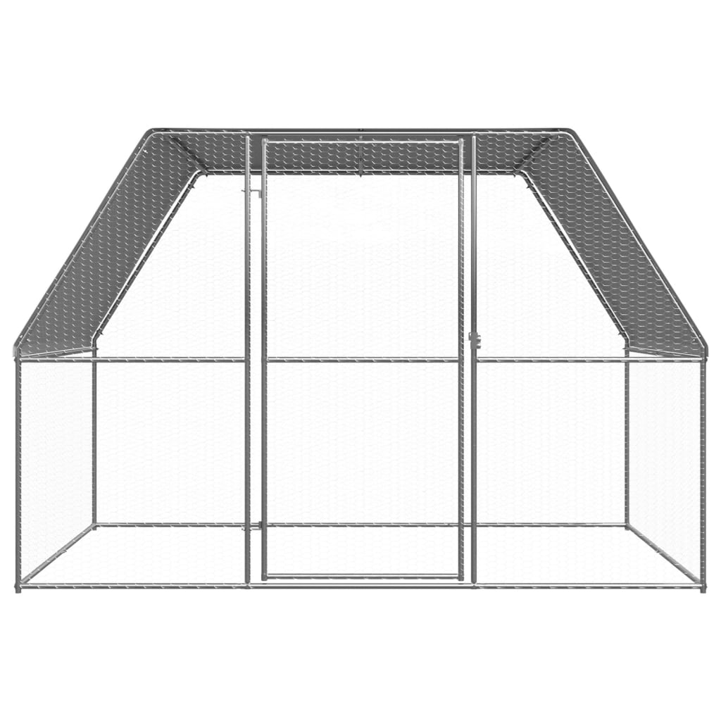 Chicken Cage Silver and Grey 3x2x2 m